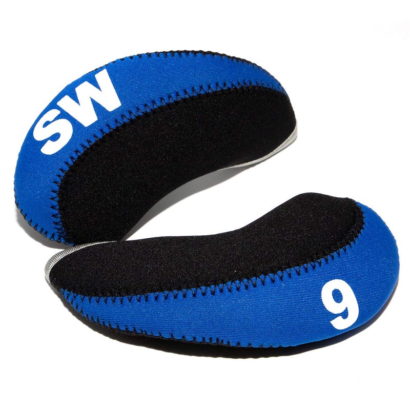 barudan golf Golf Iron Club Head Covers Headcovers Set 11pcs Wedges Protective Neoprene fits Taylormade Callaway PXG, Lightweight, Lob Wedge,Sand Wedge,#4-9 AW SW PW LW,fits Tayormade M5 M6 (Blue-Black) - Image 5